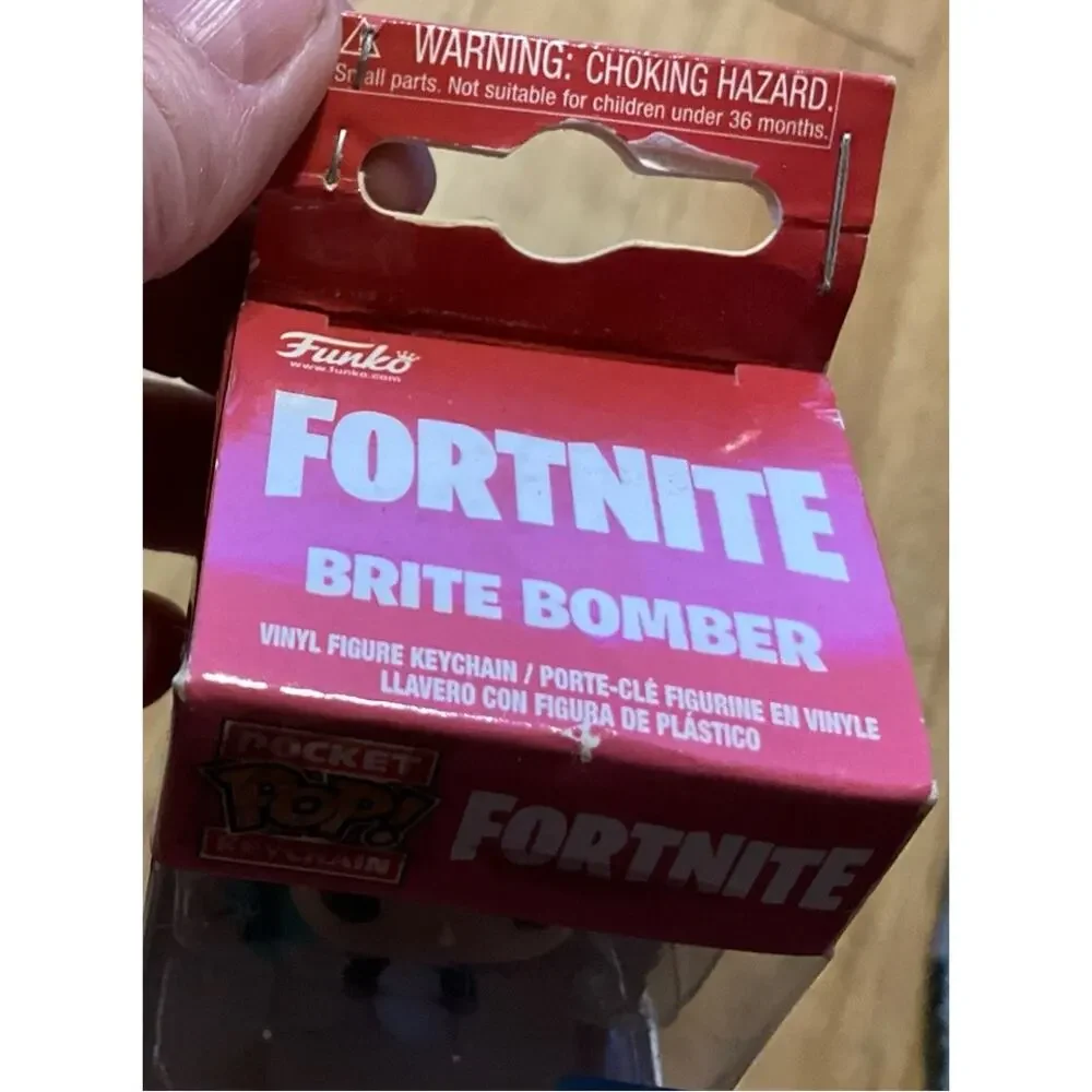 New Open Box 2018 Funko POP Keychain ~ Fortnite Brite Bomber ~ Official QR Code